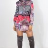 Clothing Rebellious Fashion | Darna Pink Paisley Print Shirt Dress