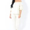 Clothing Rebellious Fashion | Cream Lace Two Piece - Nicole