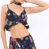 Clothing Rebellious Fashion | Navy Floral Co-Ord Set - Emma