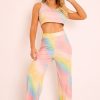 Clothing Rebellious Fashion | Multi Tie-Dye Ribbed Vest Loungewear Co-Ord - Alaire