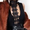 Clothing Rebellious Fashion | Black Crochet Choker Bodysuit - Tamara