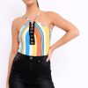 Clothing Rebellious Fashion | Multi Coloured Hook And Eye Closure Bodysuit - Aania