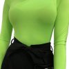 Clothing Rebellious Fashion | Neon Green Slinky Bodysuit - Allison