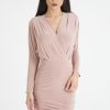 Clothing Rebellious Fashion | Blush Slinky Side Ruched Dress - Avery