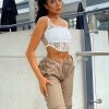 Clothing Rebellious Fashion | White Lace Corset Style Crop Top - April