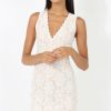 Clothing Rebellious Fashion | White Lace Tie Open Back Dress - Bronwyn