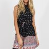 Clothing Rebellious Fashion | Black Print Sleeveless Shirt - Britanny