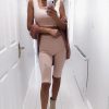 Clothing Rebellious Fashion | Nude Cropped Top And Leggings Co-Ords - Remini