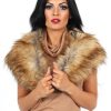 Clothing Rebellious Fashion | Fiona Camel Faux Fur Collar