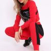 Clothing Rebellious Fashion | Red Vogue Slogan Tracksuit - Neyla