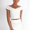 Clothing Rebellious Fashion | Ceanna White Bandage Cross Front Two Piece