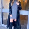 Clothing Rebellious Fashion | Grey Oversized Knit Jumper Dress - Inez