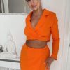 Clothing Rebellious Fashion | Orange Tailored Mini Skirt - Tylah