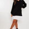 Clothing Rebellious Fashion | Black Oversized Jumper Shirt Dress - Islah