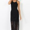 Clothing Rebellious Fashion | Black Crochet Maxi Dress - Paris