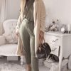 Clothing Rebellious Fashion | Khaki Short Sleeve Crop Jogger Loungewear Set - Aarian