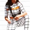 Clothing Rebellious Fashion | White Check And Mustard Stripe Co-Ord - Lainey