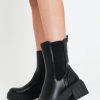 Shoes Rebellious Fashion | Black Chunky Sole Heeled Boots - Giyanna