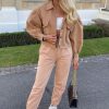 Clothing Rebellious Fashion | Camel Cropped Balloon Sleeve Shacket - Lexia