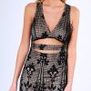 Clothing Rebellious Fashion | Black And Nude Crochet Cut Out Mini Dress - Isaura