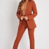 Clothing Rebellious Fashion | Tan Tailored Blazer And Trouser Set - Raea