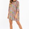 Clothing Rebellious Fashion | Snake Multi Oversized T Shirt Dress - Glori