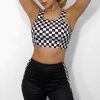 Clothing Rebellious Fashion | Monochrome Checkerboard Grid Check Co-Ord - Kiyla