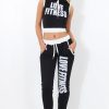 Clothing Rebellious Fashion | Borro Black Two Piece Activewear Set