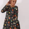 Clothing Rebellious Fashion | Black Halloween Trick Or Treat Swing Dress - Sugar