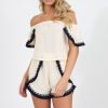 Clothing Rebellious Fashion | Cream Bardot Two Piece - Jessica