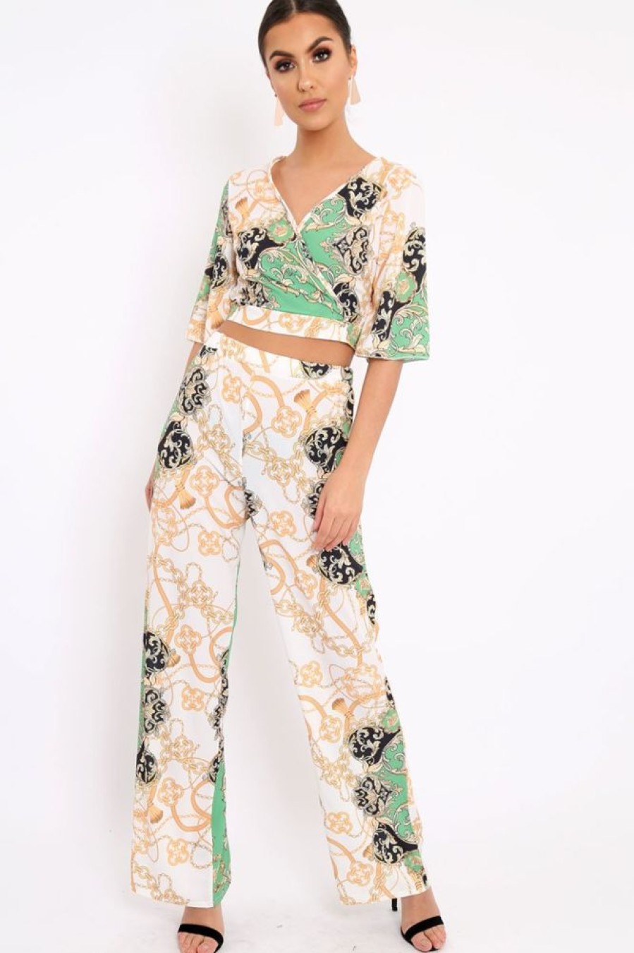 Clothing Rebellious Fashion | Green Co-Ord Pattern Set - Iasia