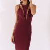 Clothing Rebellious Fashion | Stone Cut Out Strappy Midi Dress - Lotus