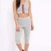 Clothing Rebellious Fashion | Grey Striped Loungewear Set - Ginny