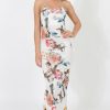 Clothing Rebellious Fashion | White Floral Maxi Dress- Isabella