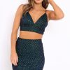 Clothing Rebellious Fashion | Blue Glitter Mermaid Co-Ord Set - Reagan