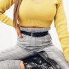 Clothing Rebellious Fashion | Mustard Crop V Neck Knit Jumper - Rozella