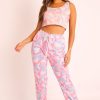 Clothing Rebellious Fashion | Pink Camo Crop Top Joggers Co-Ord - Charna