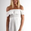 Clothing Rebellious Fashion | Marcy White Off The Shoulder Dress