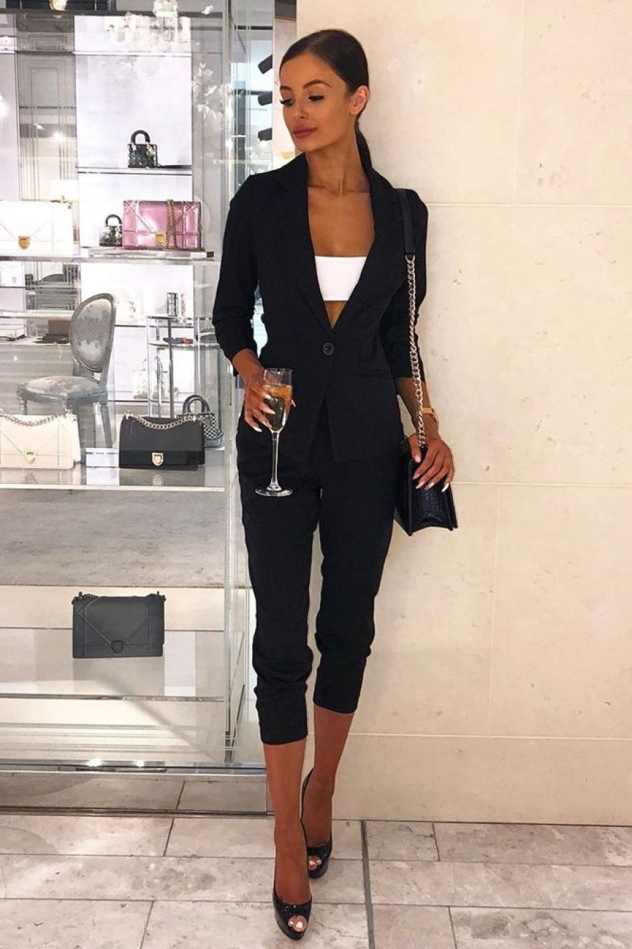 Clothing Rebellious Fashion | Black Blazer And Trousers Co-Ord - Rossie