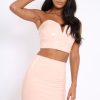 Clothing Rebellious Fashion | Nude Pu Co-Ord Set - Allison