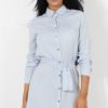 Clothing Rebellious Fashion | Archer Blue Shirt Dress