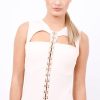 Clothing Rebellious Fashion | Nude Hook And Eye Cut Out Bodysuit - Reign