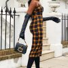 Clothing Rebellious Fashion | Mustard Check Bralet And Midi Skirt Co-Ord - Caden