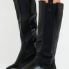 Shoes Rebellious Fashion | Black Pu Leather Knee High Boots - Temi