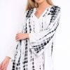 Clothing Rebellious Fashion | White And Black Tie Dye Smock Dress - Peony