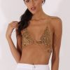 Clothing Rebellious Fashion | Gold Metal Chain Bra - Damaris