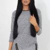 Clothing Rebellious Fashion | Mandal Grey Knitted Jumper Dress