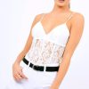 Clothing Rebellious Fashion | White Lace Bodysuit - Daria