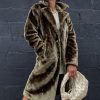 Clothing Rebellious Fashion | Olive Mid Length Faux Fur Coat - North