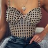 Clothing Rebellious Fashion | Stone Polka Dot Cup Detail Bodysuit - Bowen